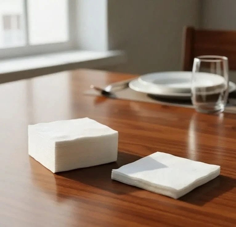 Servilleta blanca tissue 18x18  x 1.300uni p/copetín