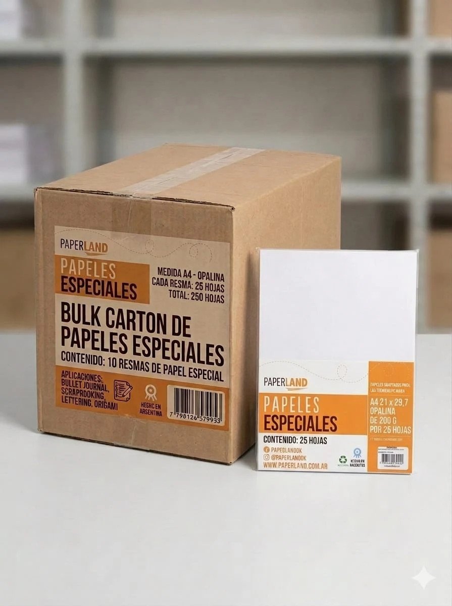 A4 21x29,7 Opalina Paperland 200gr x 25 hojas