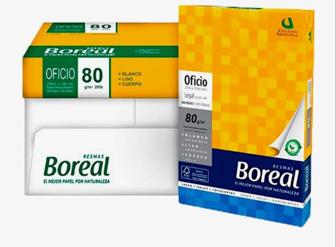 RESMA BORAL OFICIO 80GR X 500 HOJAS