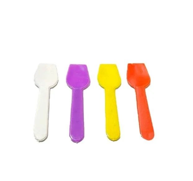 Cuchara plástica de colores p/helado 1kgr