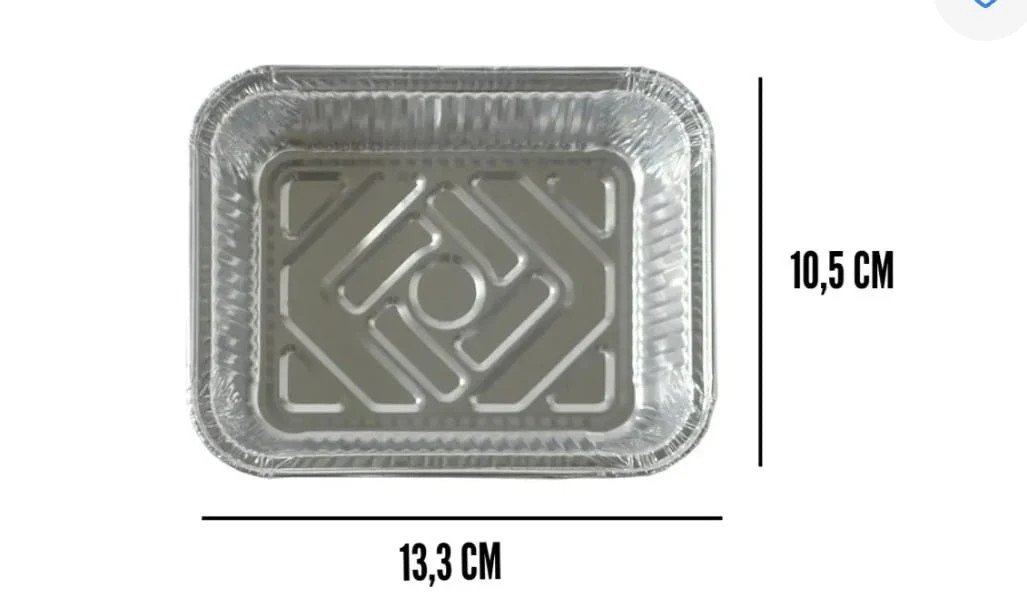 Bandeja  F-50 aluminio (CHICA) x 100u.